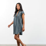 Two NY Apparel Womens Blouses Pocket Tunic Teal/Grey / One Size