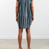 Two NY Apparel Womens Blouses Pocket Tunic Teal/Grey / One Size