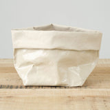 Uashmama Home Baskets Glossy Large Paper Bag Glossy Cachemire / 8" L X 6" W X 13" H