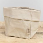 Uashmama Home Baskets Glossy Medium Paper Bag Glossy Cachemire / 7" L X 4.5" W X 7.5" H