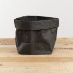 Uashmama Home Baskets Large Paper Bag Black / 8" L X 6" W X 13" H