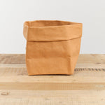 Uashmama Home Baskets Large Paper Bag Camel / 8" L X 6" W X 13" H