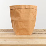 Uashmama Home Baskets Large Plus Paper Bag Camel / 14.5" L 13" W X 12.5" H