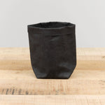 Uashmama Home Bath Organization Piccolo Paper Bag Black / 6" W X 6.25" L X 6.5" H