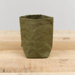 Uashmama Home Bath Organization Piccolo Paper Bag Forest / 6" W X 6.25" L X 6.5" H