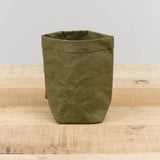 Uashmama Home Bath Organization Piccolo Paper Bag Forest / 6" W X 6.25" L X 6.5" H