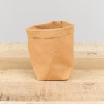 Uashmama Home Bath Organization Piccolo Paper Bag Camel / 6" W X 6.25" L X 6.5" H