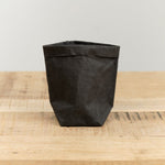 Uashmama Home Bath Organization XSmall Paper Bag Black / 3" L X 3" W X 6" H