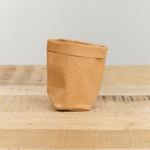 Uashmama Home Bath Organization XSmall Paper Bag Camel / 3" L X 3" W X 6" H