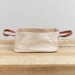 Uashmama Home Baskets Vassoio Tray Leather Handles Cachemire / 13" L x 9" W x 6" H