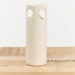 Virginia Sin Art Ceramics Cenote Vase White / 10.5" H X 3.5" D