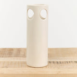 Virginia Sin Art Ceramics Cenote Vase White / 10.5" H X 3.5" D