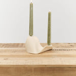 Virginia Sin Home Candle Holders Drape Candelabra Bone / 8.5" L X 9" W X 5" H