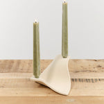 Virginia Sin Home Candle Holders Drape Candelabra Bone / 8.5" L X 9" W X 5" H
