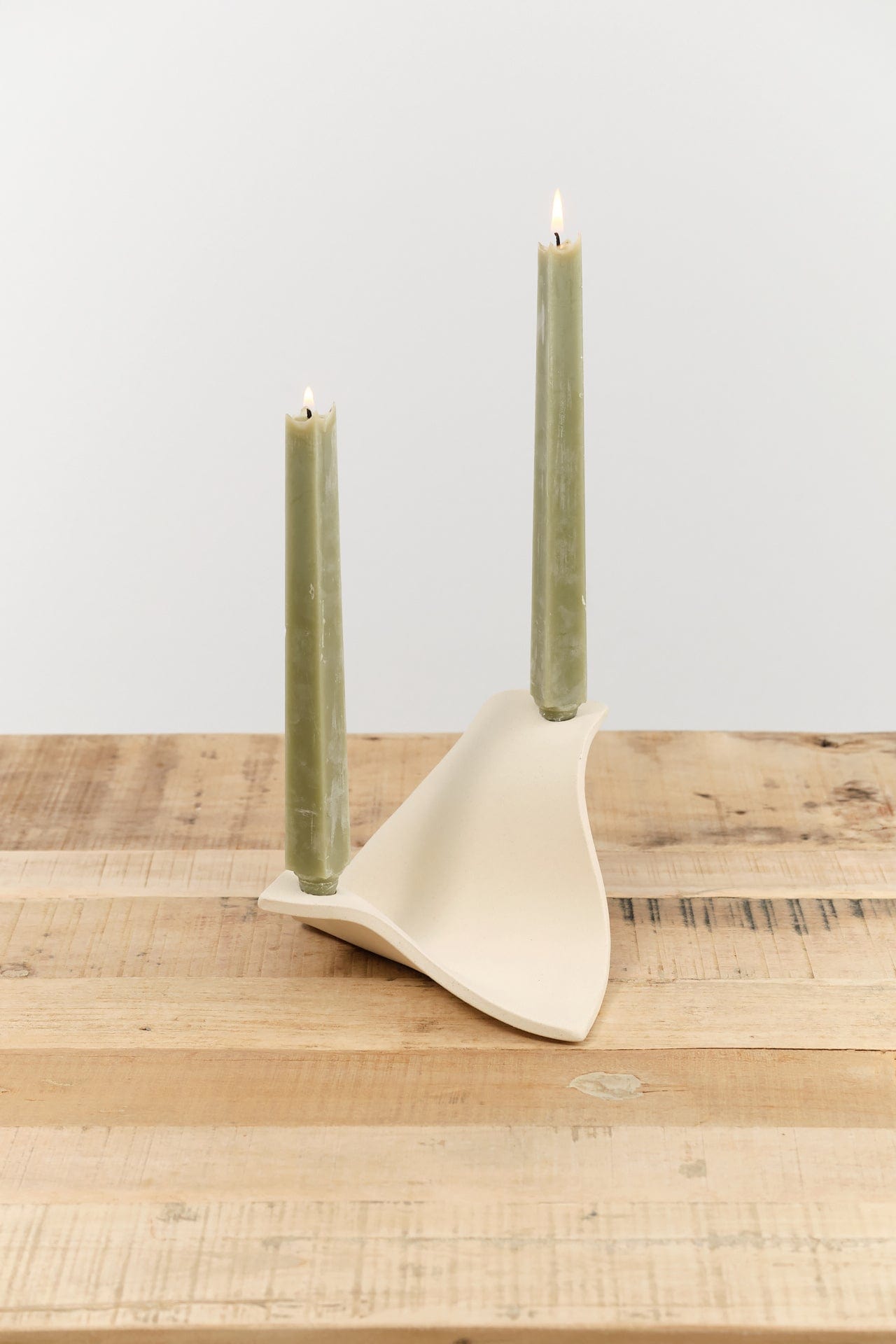 Virginia Sin Home Candle Holders Drape Candelabra Bone / 8.5" L X 9" W X 5" H