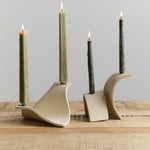 Virginia Sin Home Candle Holders Drape Candelabra Bone / 8.5" L X 9" W X 5" H