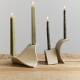 Virginia Sin Home Candle Holders Drape Candelabra Bone / 8.5" L X 9" W X 5" H