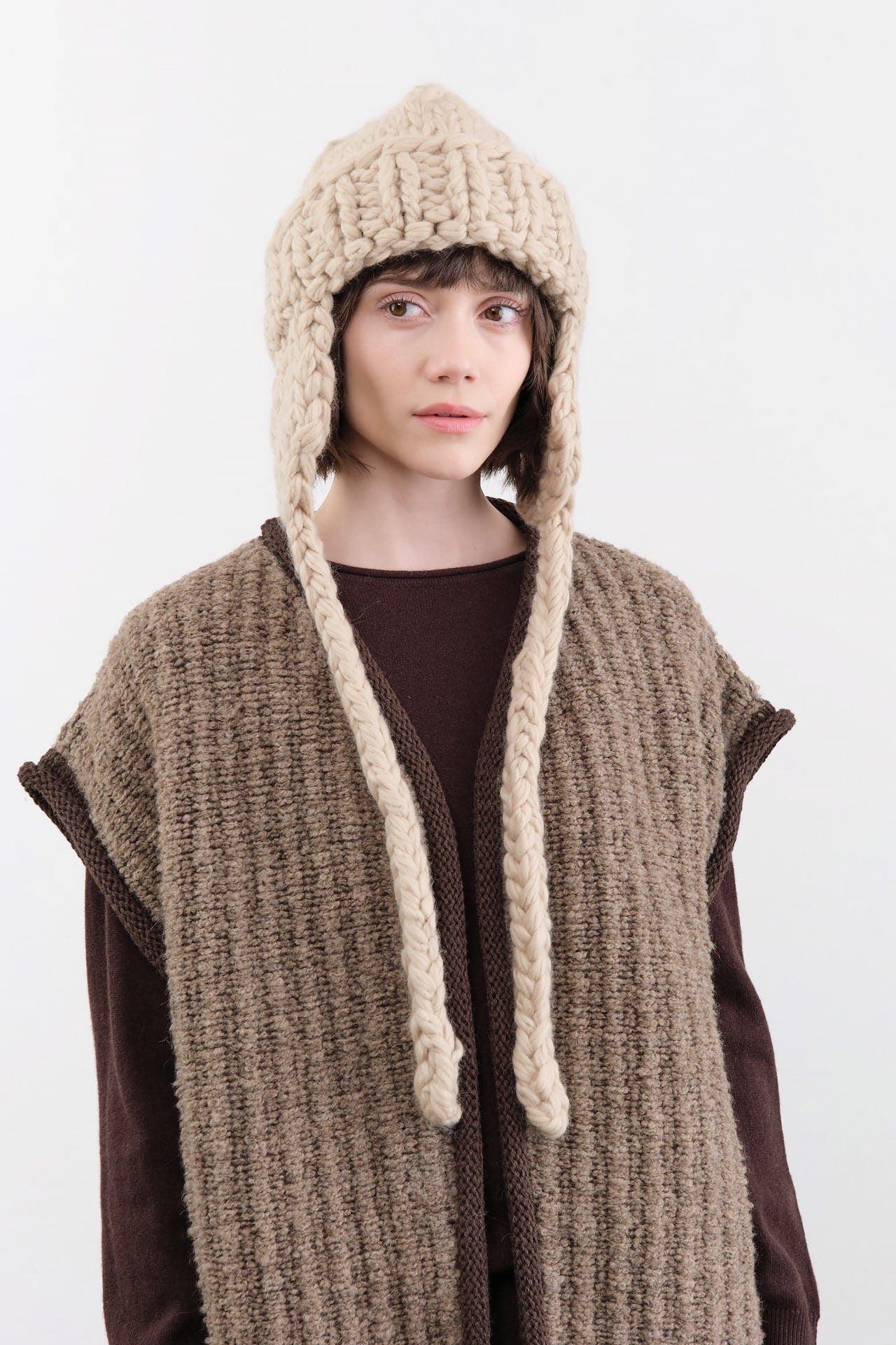 Wol Hide Accessories Hats Handknit Hat in Putty Putty / One Size