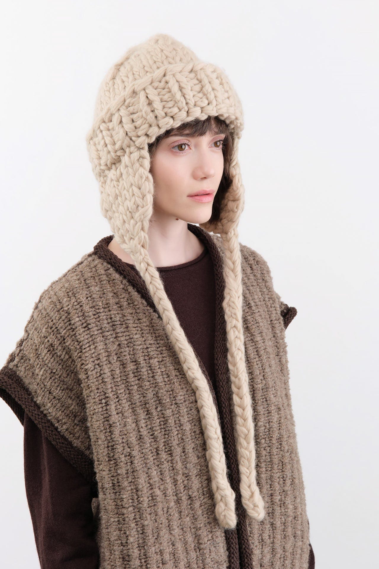 Wol Hide Accessories Hats Handknit Hat in Putty Putty / One Size