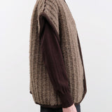 Wol Hide Apparel Womens Sweaters Knit Weave Vest in Loam