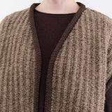 Wol Hide Apparel Womens Sweaters Knit Weave Vest in Loam