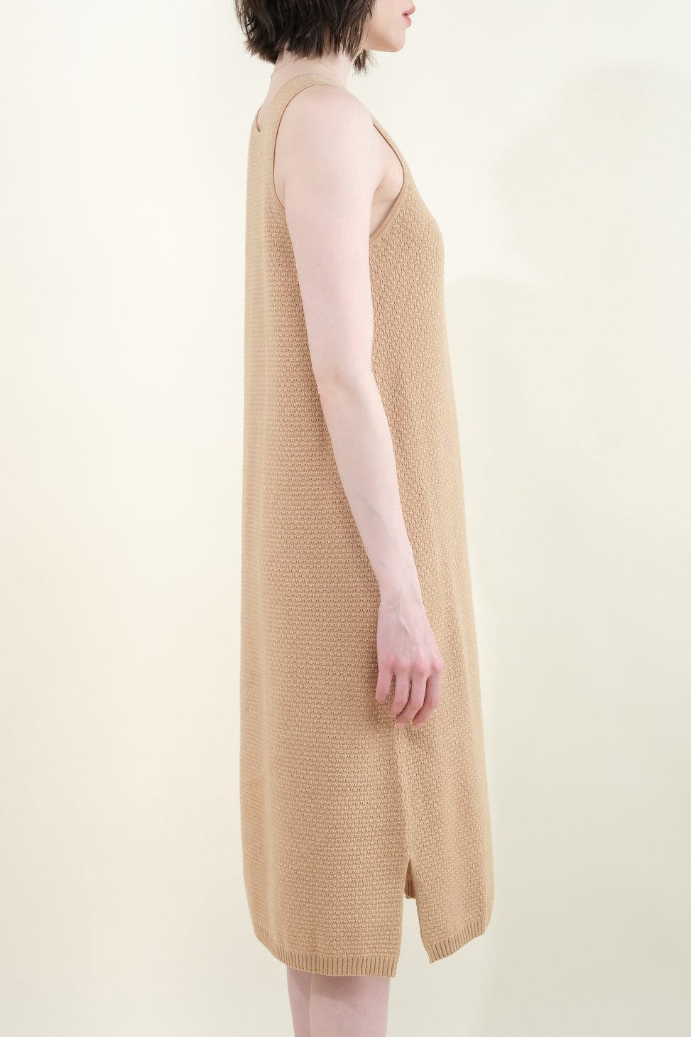 Side of Lace Tank Dress in Sand