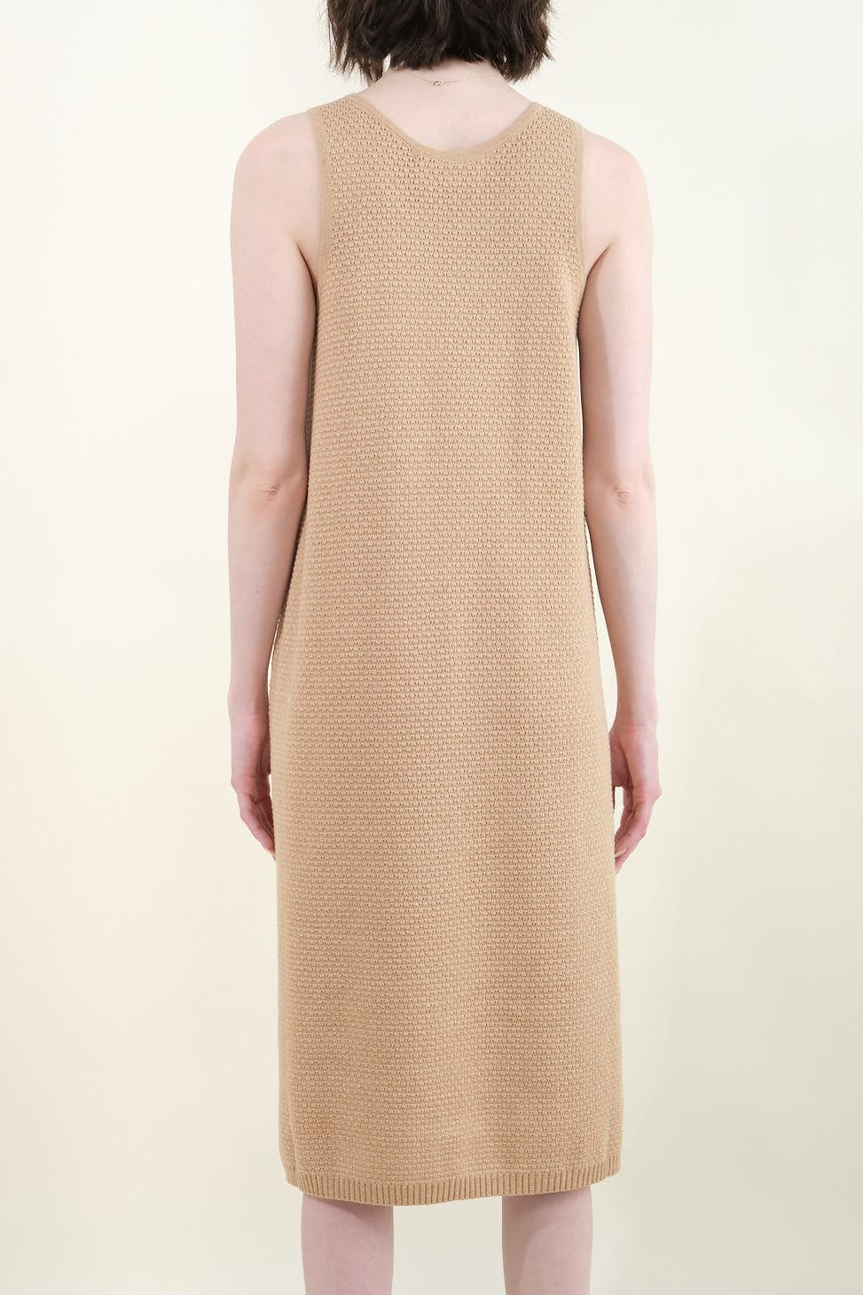 Back of Lace Tank Dress in Sand