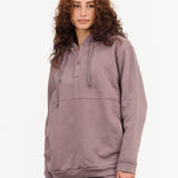 Wol Hide Apparel Womens Lounge Popover Hoodie in Mushroom Mushroom / Small