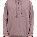 Wol Hide Apparel Womens Lounge Popover Hoodie in Mushroom