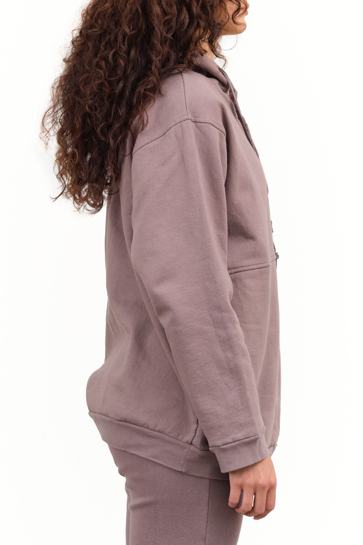Wol Hide Apparel Womens Lounge Popover Hoodie in Mushroom