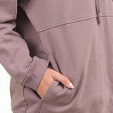 Wol Hide Apparel Womens Lounge Popover Hoodie in Mushroom
