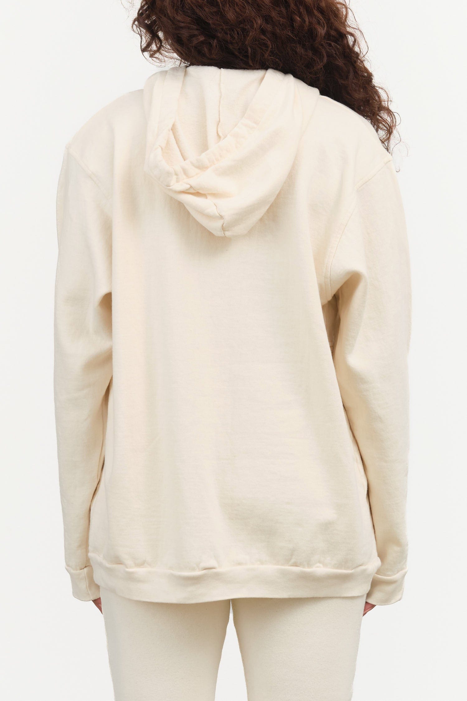 Wol Hide Apparel Womens Lounge Popover Hoodie in Natural
