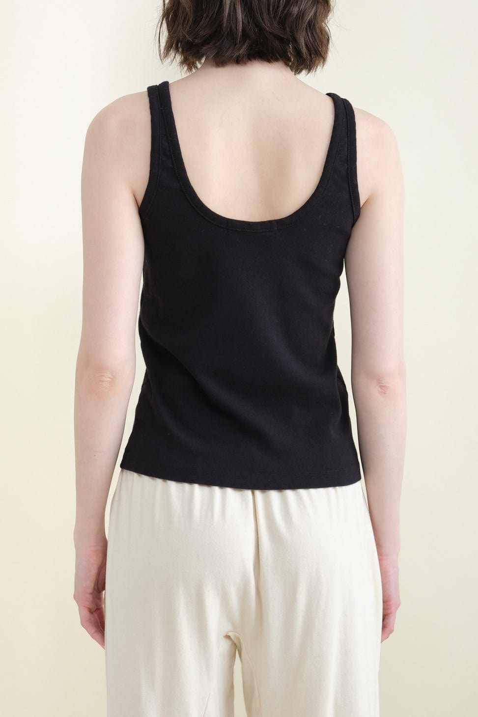 Back of Scoop Back Tank in Black