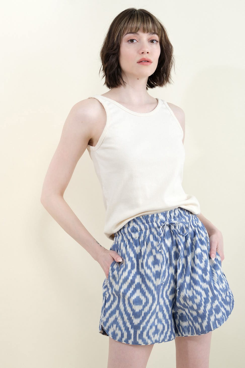 Scoop Back Tank in Natural