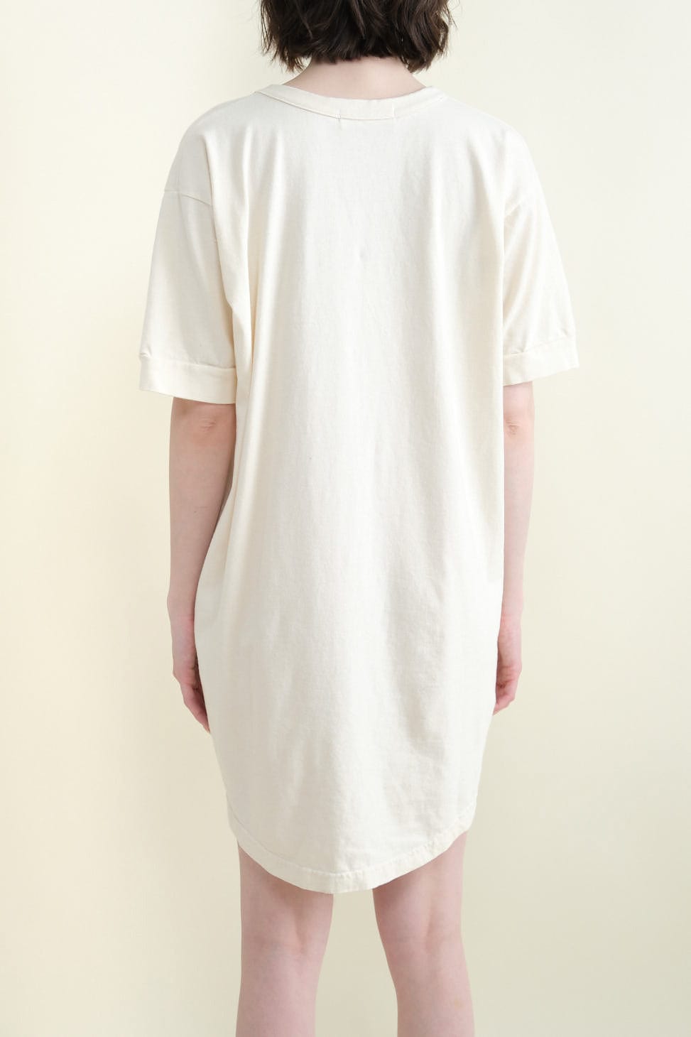 Back of Scoop Tee Dress in Natural