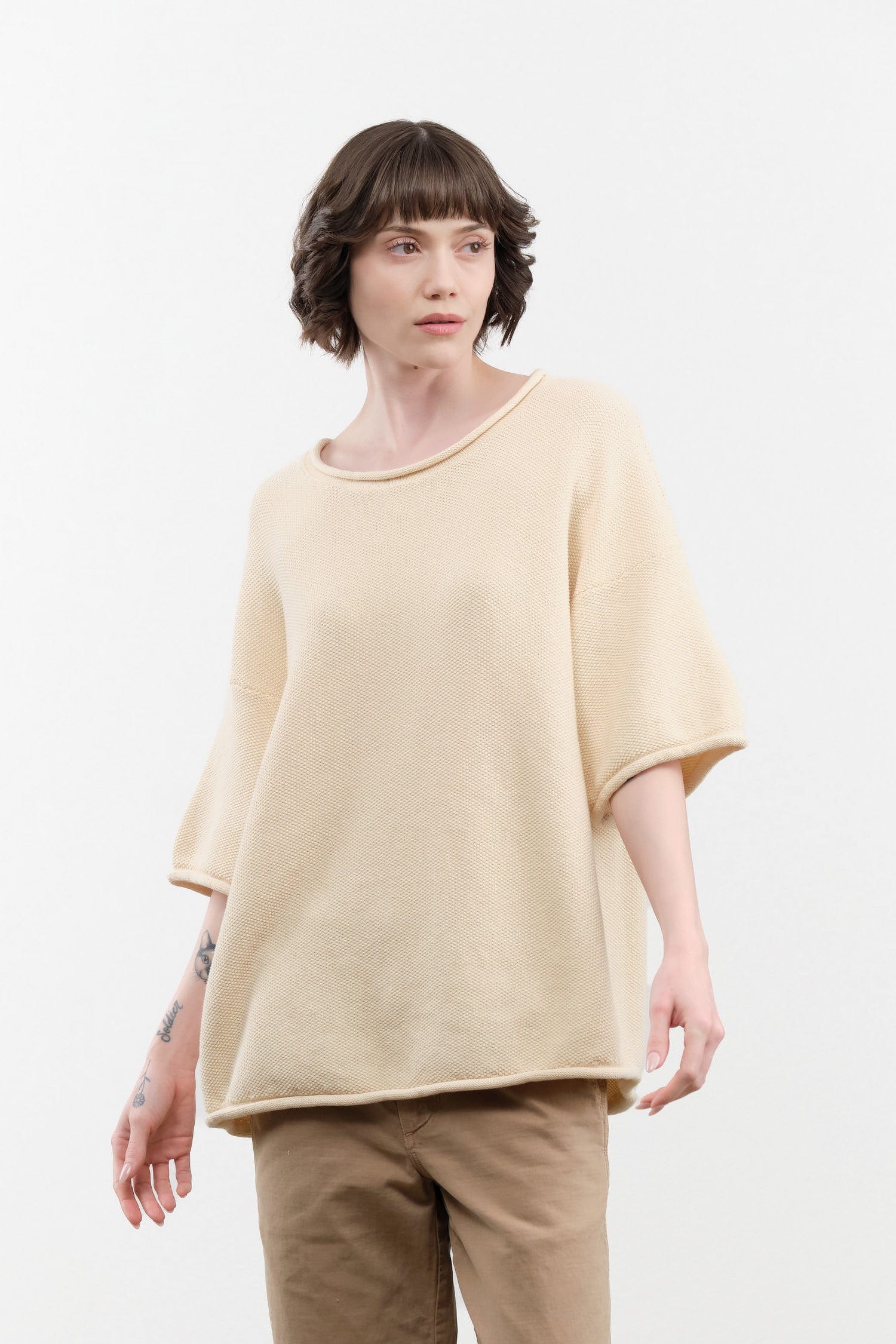 Wol Hide Apparel Womens Sweaters Seed Sweater Natural / S/M