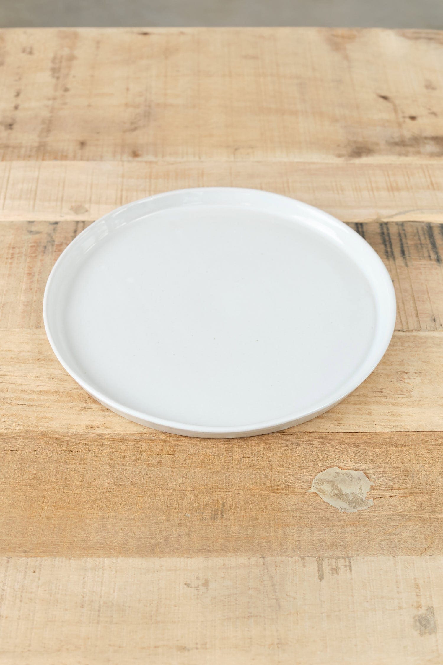 WRF Lab Ceramics Home Kitchen Dishware Medium Standard Plate White / 9" D