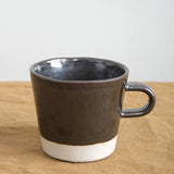 WRF Lab Ceramics Home CoffeeTea U-Shape Handle Mugs Black