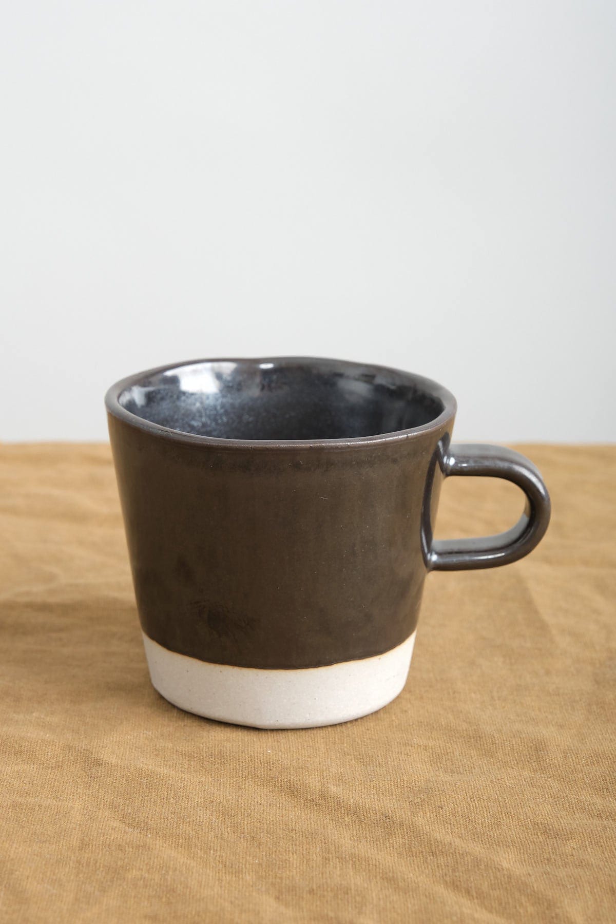 WRF Lab Ceramics Home CoffeeTea U-Shape Handle Mugs Black