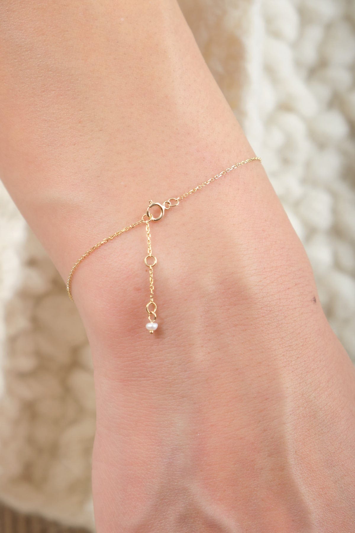 WWAKE Jewelry Bracelets Caged Pearl Bracelet