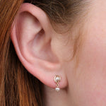 WWAKE Jewelry Earrings Caged Pearl Drop Earring Pearl