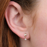 WWAKE Jewelry Earrings Caged Pearl Drop Earring Pearl