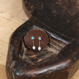 WWAKE Jewelry Earrings Large Opal and Pearl Shower Earrings 14K Yellow Gold / Pair