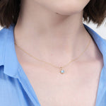 WWAKE Jewelry Necklaces Medium Round Solo Charm Opal / Charm Only