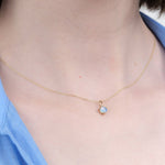 WWAKE Jewelry Necklaces Medium Round Solo Charm Opal / Charm Only