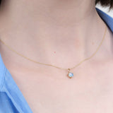 WWAKE Jewelry Necklaces Medium Round Solo Charm Opal / Charm Only