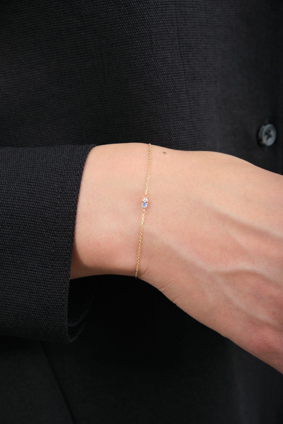 Opal and Diamond Bracelet with 14K gold