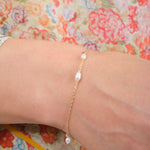 14K Gold Seed Pearl Bracelet 
