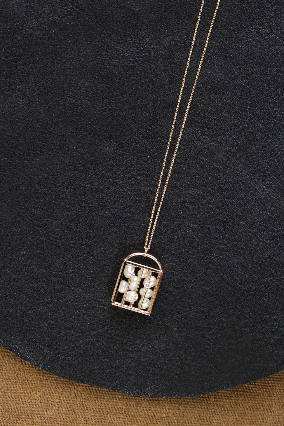 WWAKE Jewelry Necklaces Reliquary Diamond and Pearl Necklace Pearl / 18-20" Chain