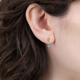 WWAKE Jewelry Earrings Small Two Step Chain Earring Opal